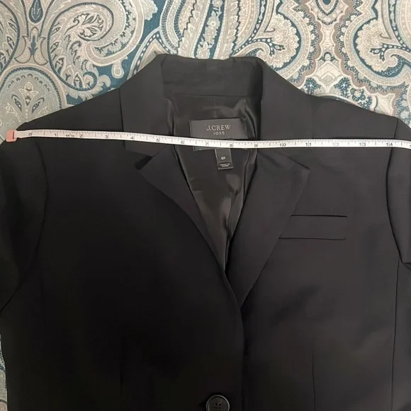 J.Crew 1035 Bi Stretch Wool Black Blazer (Size 6P) - Picture 13 of 14